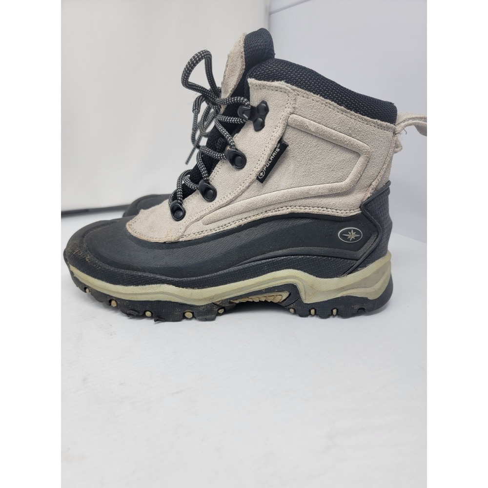 POLARIS Boots Men Size 7 Thermolite Gray Suede Lace-Up Hiking - Picture 2 of 9